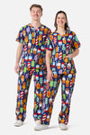 Scrubs With Love - Summer Treats Scrub Set - navy