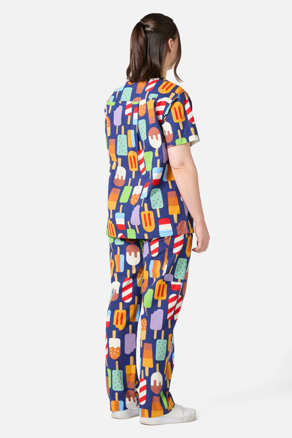 Scrubs With Love - Summer Treats Scrub Set - navy