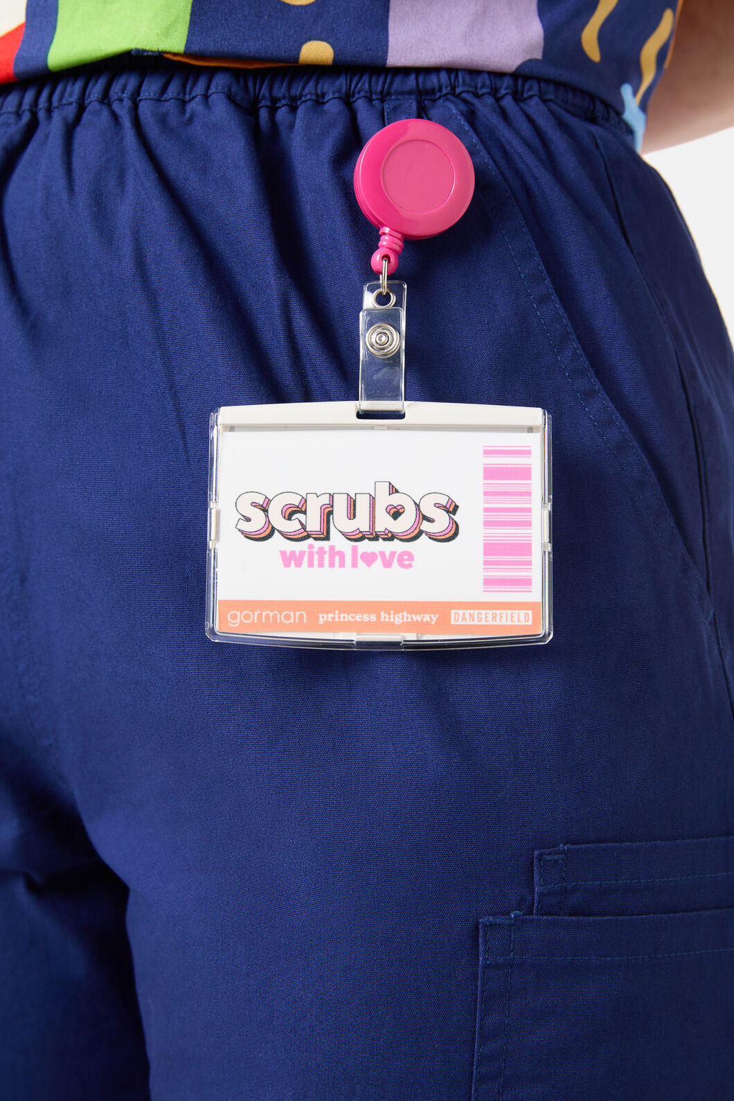 Scrubs With Love - Summer Treats Top & Pant Scrub Set - navy