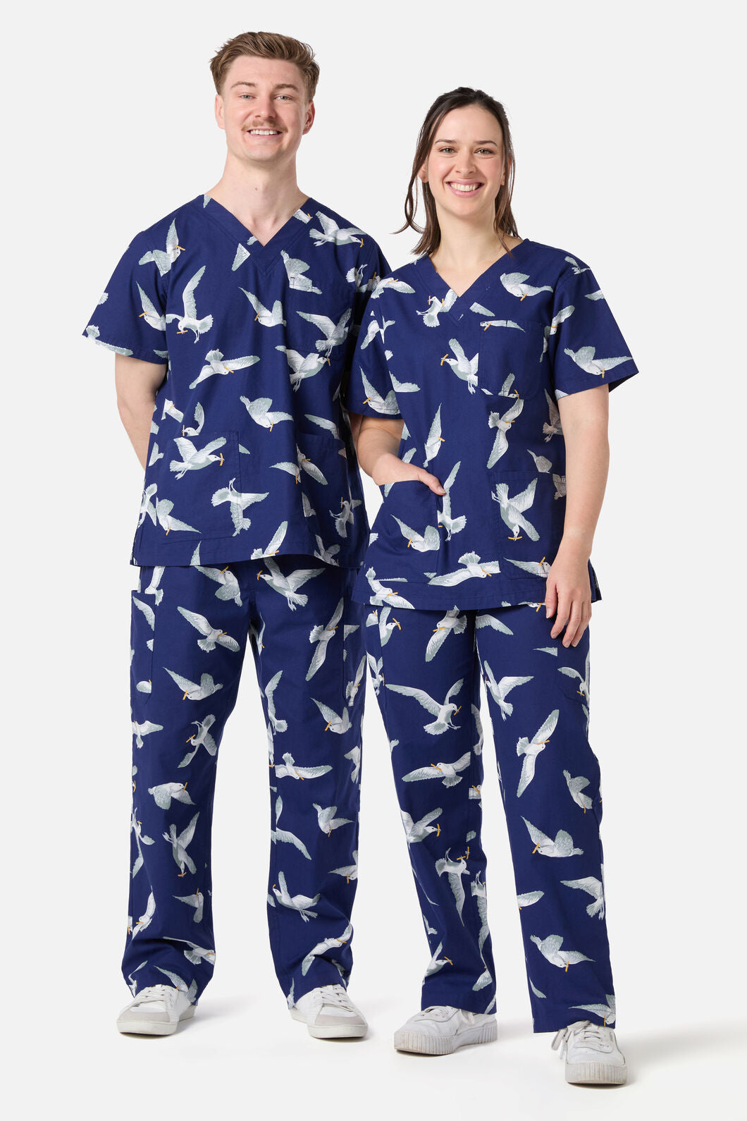 Scrubs With Love - Seagull Scrub Set - navy