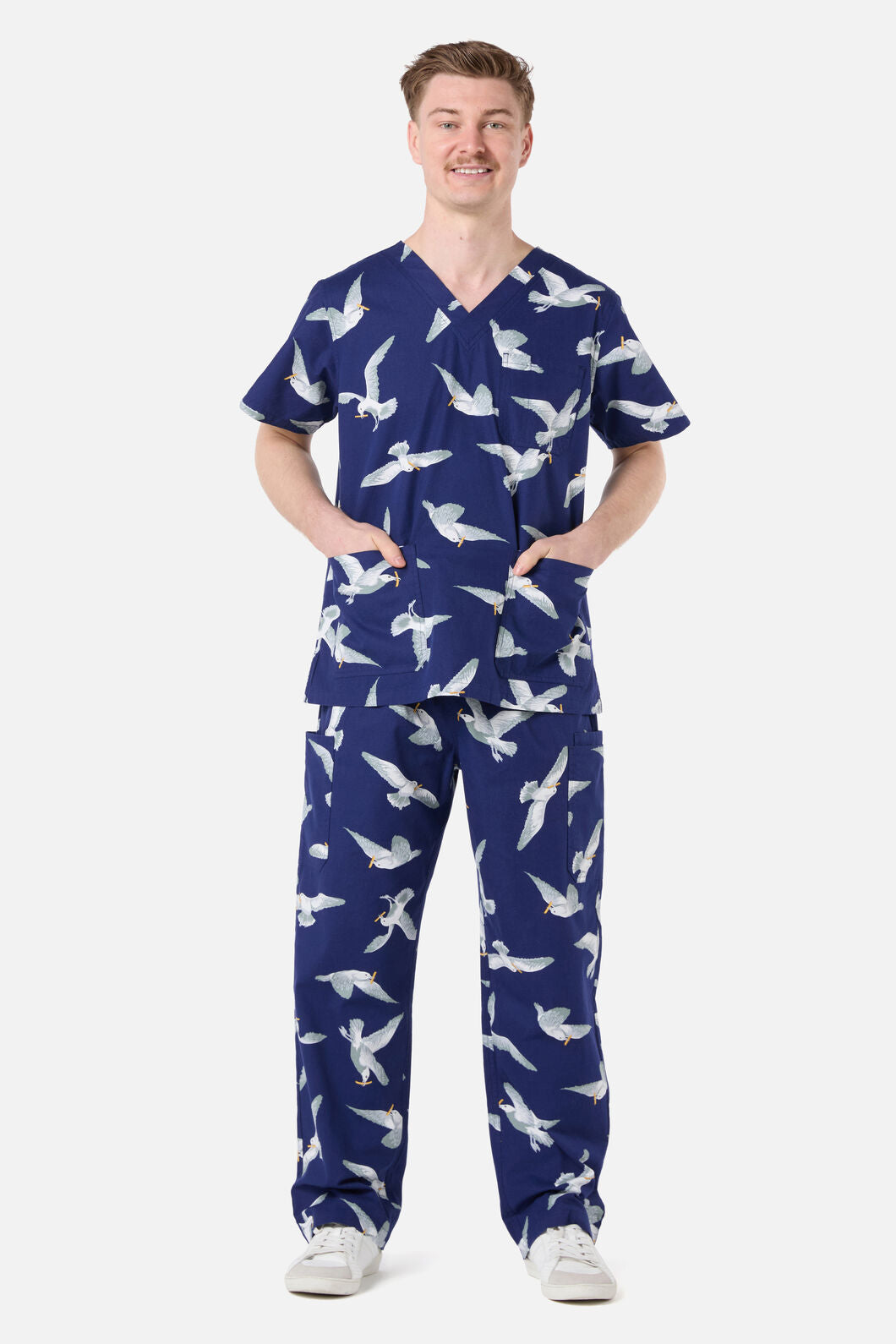 Scrubs With Love - Seagull Scrub Set - navy