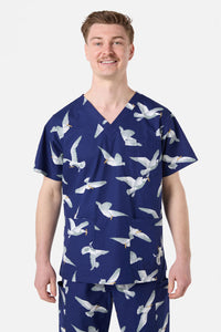 Scrubs With Love - Seagull Scrub Set - navy