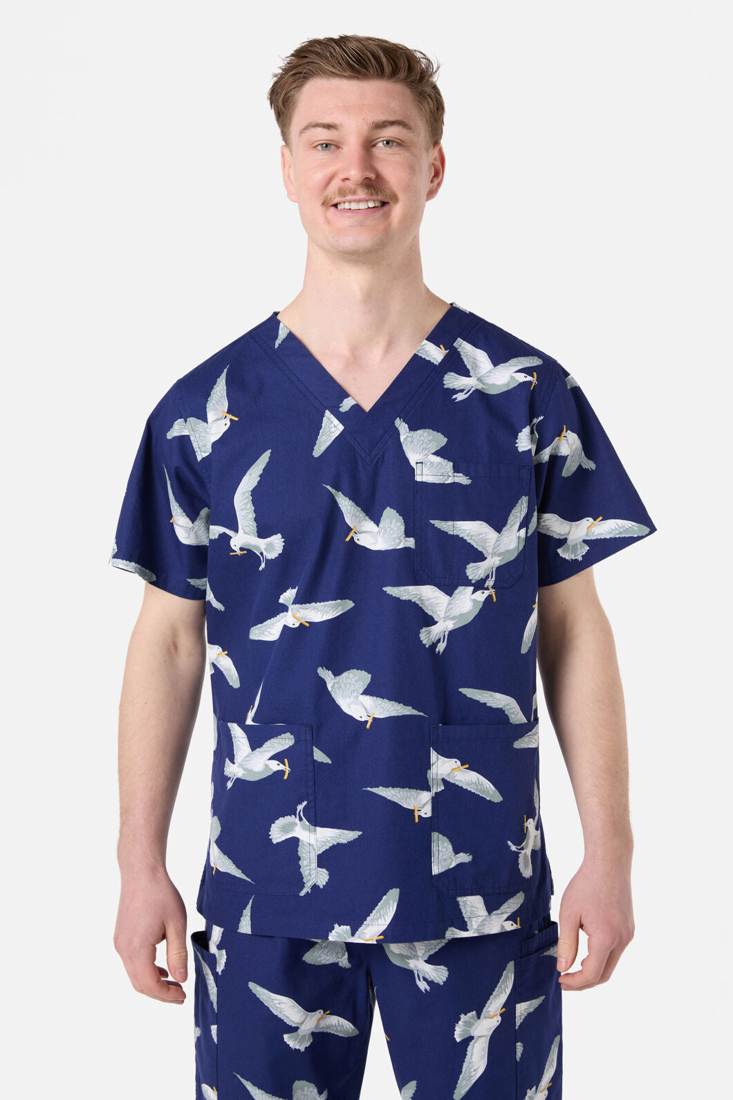 Scrubs With Love - Seagull Scrub Set - navy