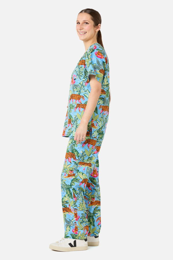 Scrubs With Love - Tiger Pool Scrub set - blue