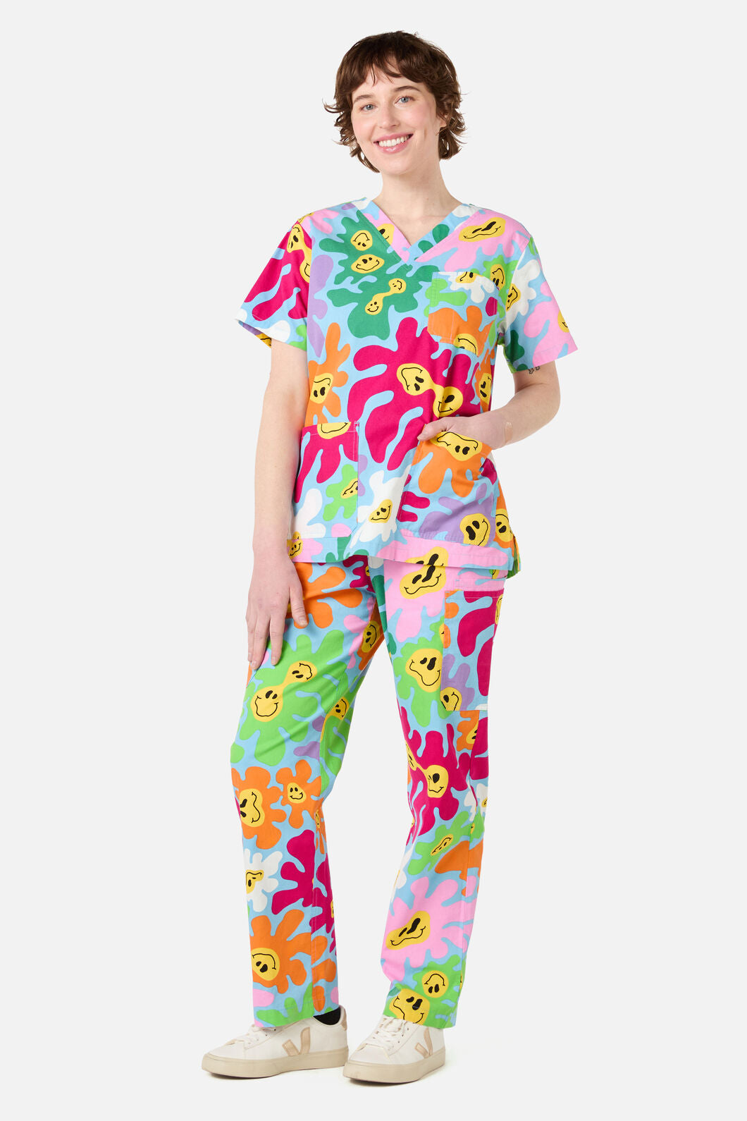 Scrubs With Love - Flower Flow scrub set - blue