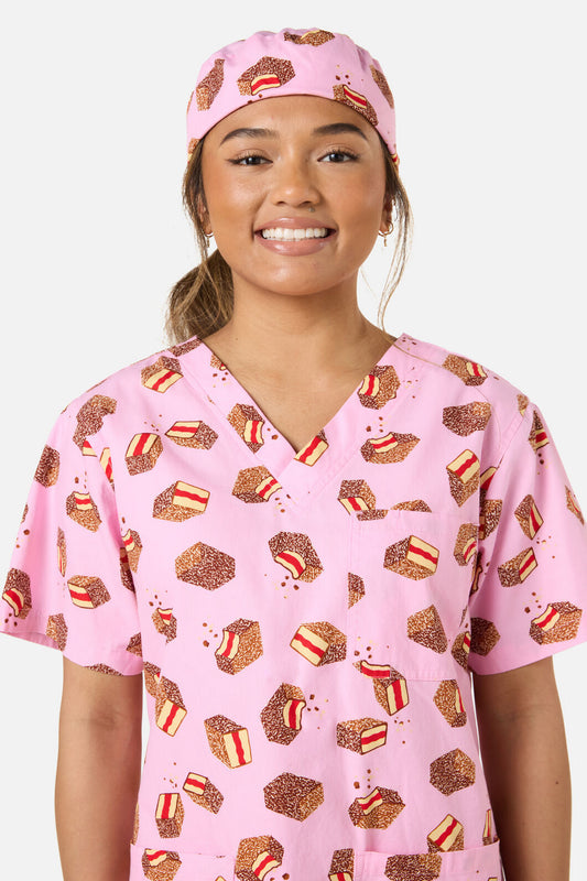 Scrubs With Love - LAMINGTON SCRUB HAT - pink