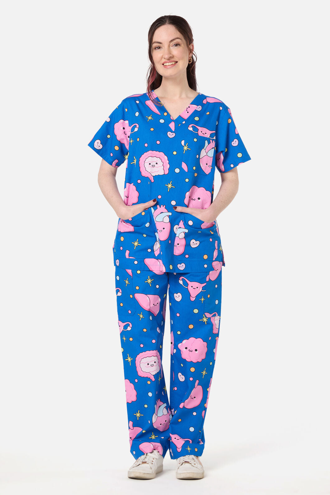 Scrubs With Love - Inside Cuties scrub set - navy