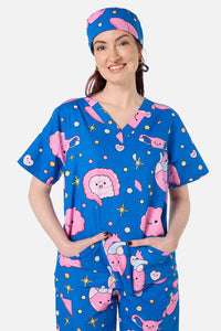 Scrubs With Love - Inside Cuties scrub hat - navy