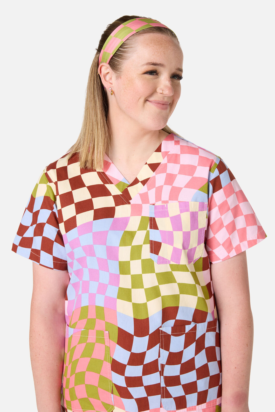 Scrubs With Love - Check It Headband - multi