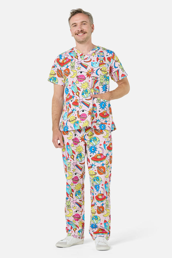 Scrubs With Love - Space Scrub Set - pink