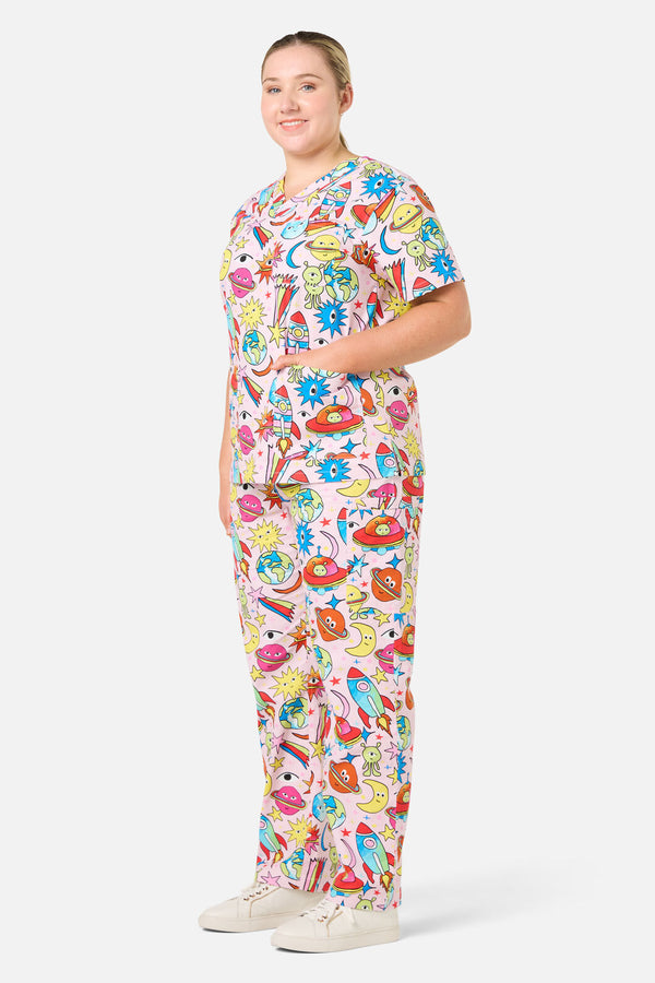 Scrubs With Love - Space Scrub Set - pink