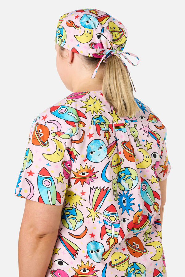 Scrubs With Love - Space Scrub Hat - pink