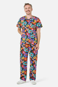 Scrubs With Love - Crazy Flower Scrub Set - multi
