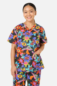 Scrubs With Love - Crazy Flower Scrub Set - multi