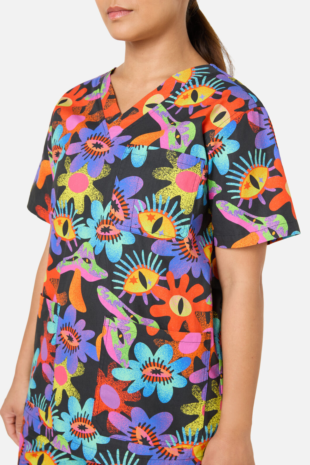 Scrubs With Love - Crazy Flower Scrub Set - multi