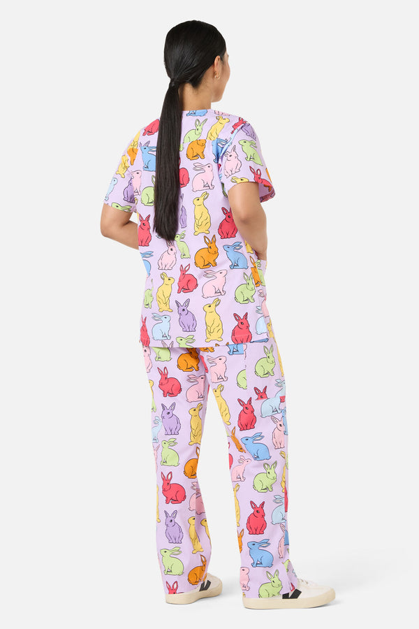 Scrubs With Love - Rain Bunny Scrub Set - lilac