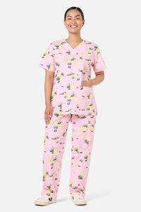 Scrubs With Love - Hop Hop Scrub Set - pink