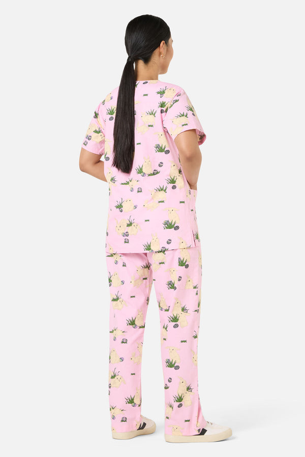 Scrubs With Love - Hop Hop Scrub Set - pink