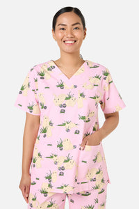 Scrubs With Love - Hop Hop Scrub Set - pink