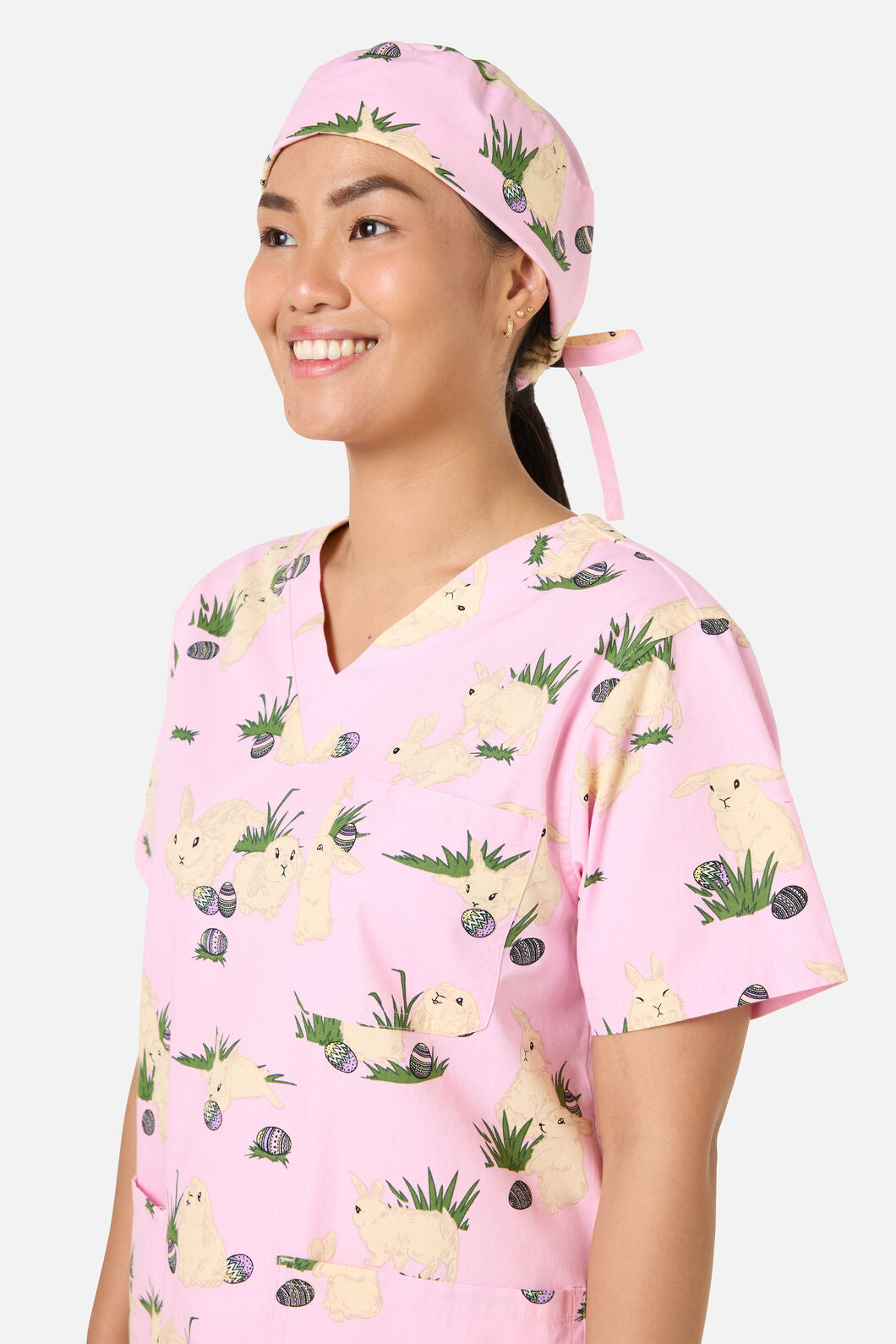 Scrubs With Love - Hop Hop Scrub hat - pink