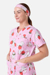 Scrubs With Love - Strawberry Cats Scrub Headband - pink