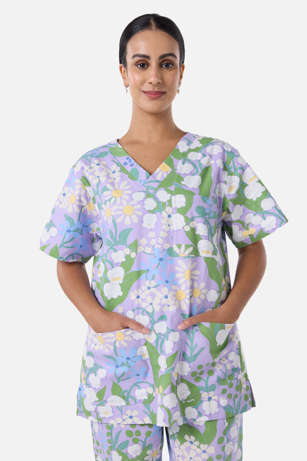 Scrubs With Love - Lily Of The Valley Scrub Set - lilac