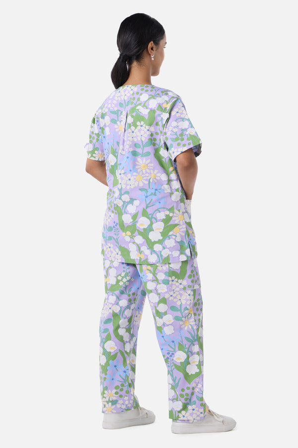 Scrubs With Love - Lily Of The Valley Scrub Set - lilac