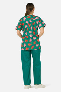 Scrubs With Love - Octopi Top & Pant Scrub Set - green