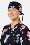Scrubs With Love - Poppet scrub hat - black