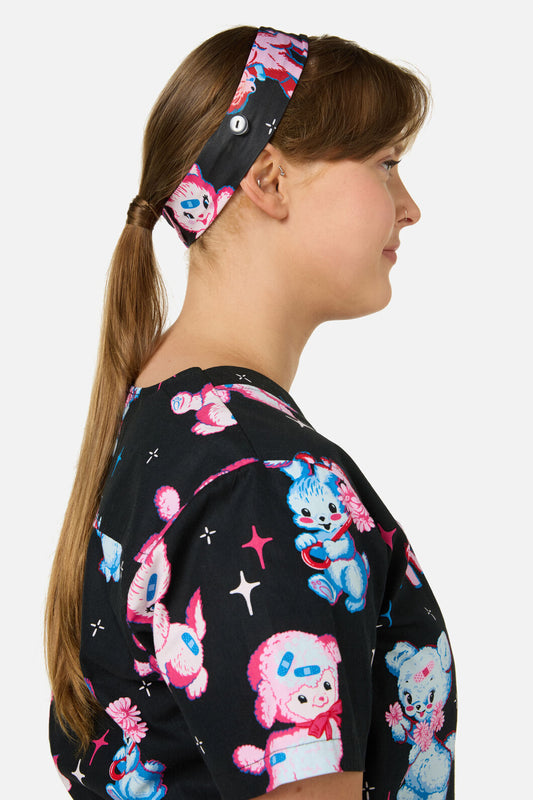 Scrubs With Love - Poppet scrub headband - black