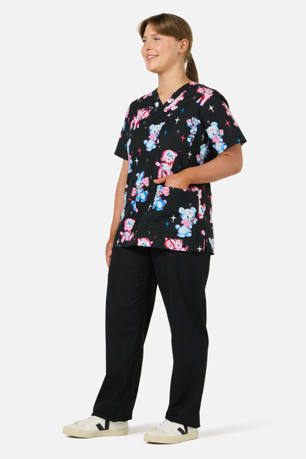 Scrubs With Love - Poppet Top & Pant scrub set - black