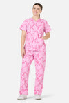 Scrubs With Love - Pink Bows Scrub Set - pink