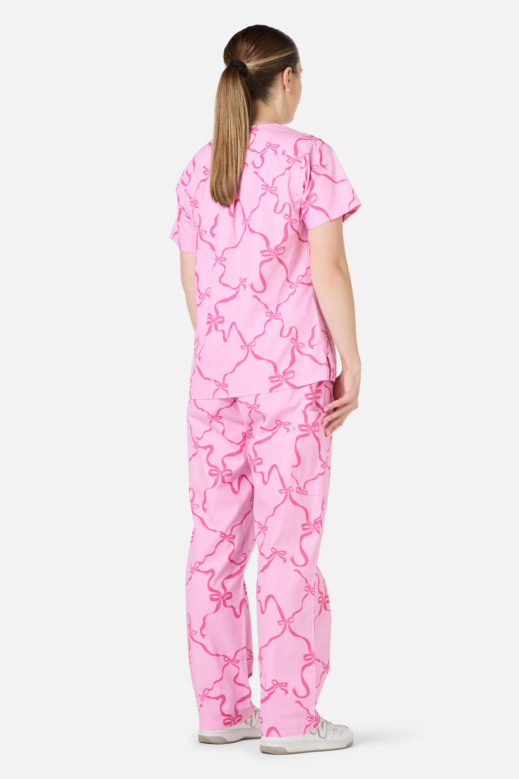 Scrubs With Love - Pink Bows Scrub Set - pink