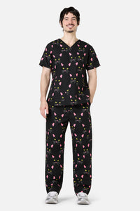 Scrubs With Love - Night Cat Scrub Set - black