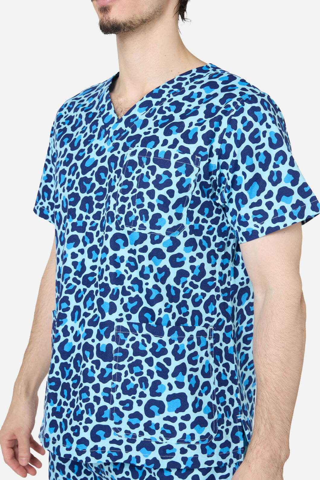 Scrubs With Love - Leopard Cub Scrub Set - blue