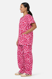 Scrubs With Love - Leopard Cub Scrub Set Pink - pink