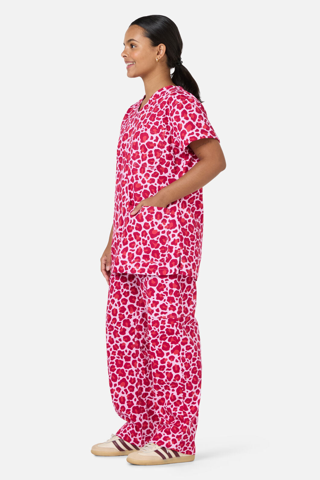 Scrubs With Love - Leopard Cub Scrub Set Pink - pink