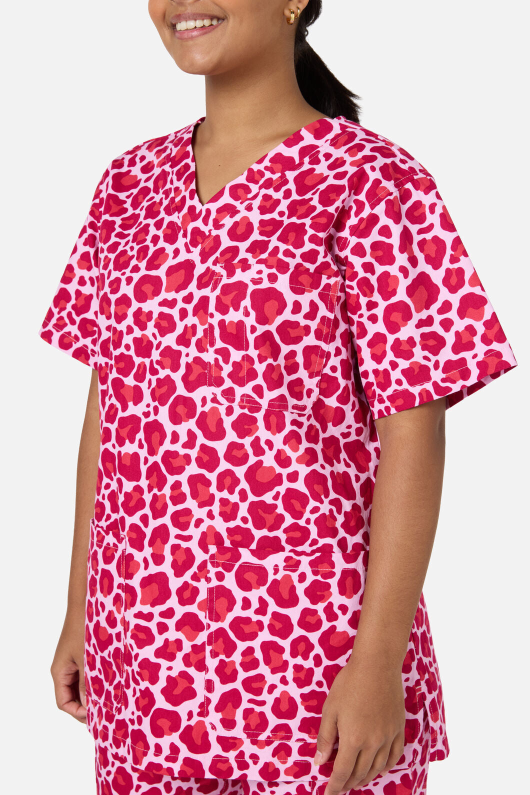 Scrubs With Love - Leopard Cub Scrub Set Pink - pink