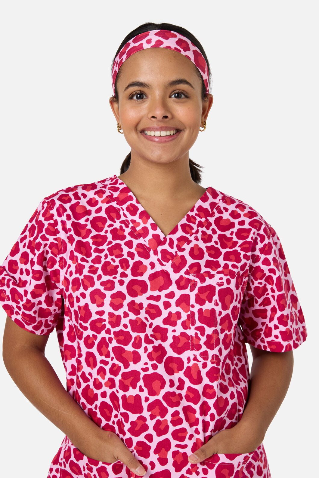 Scrubs With Love - Leopard Cub Scrub Headband Pink - pink