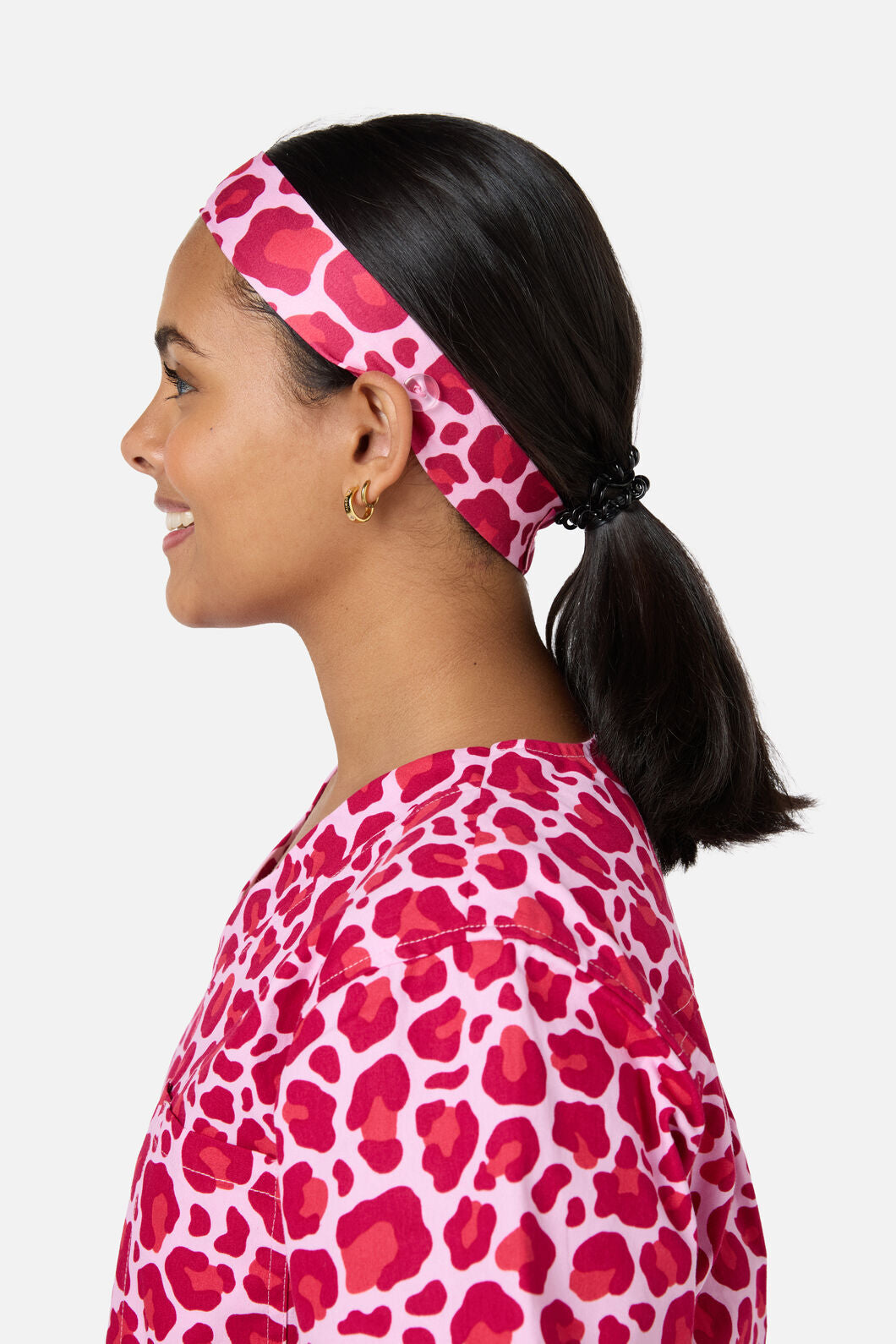 Scrubs With Love - Leopard Cub Scrub Headband Pink - pink