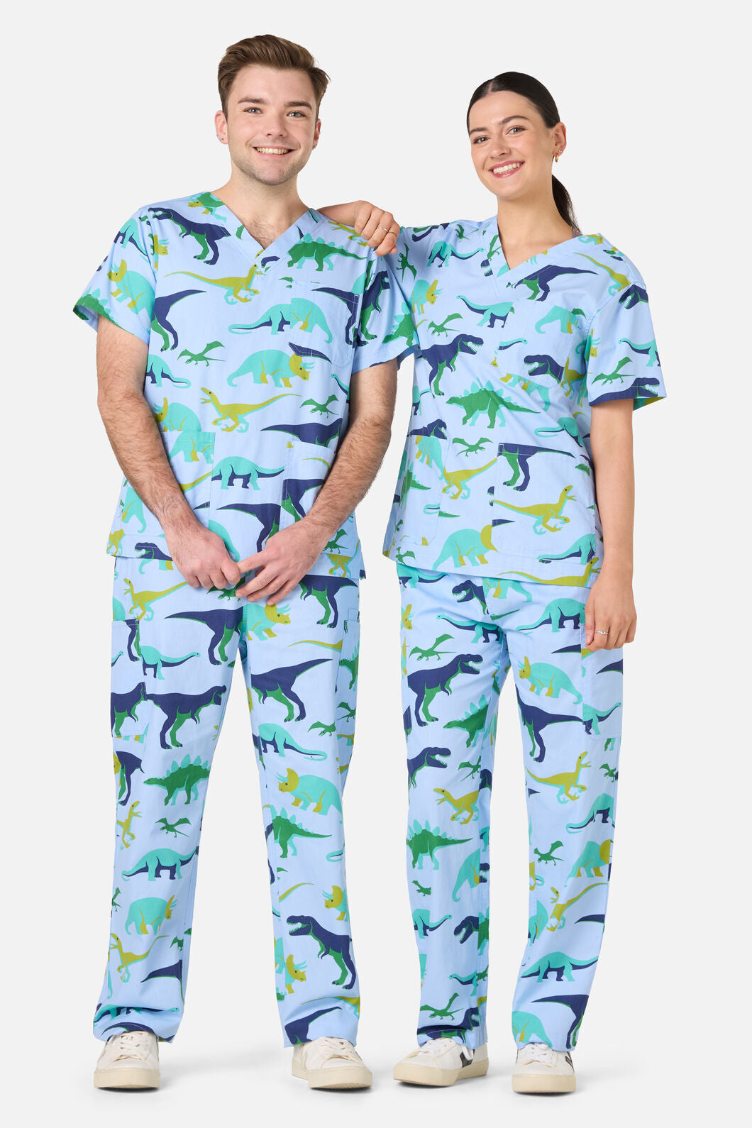 Scrubs With Love - Dino Pod Scrub Set - blue