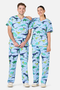 Scrubs With Love - Dino Pod Scrub Set - blue