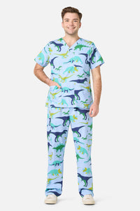 Scrubs With Love - Dino Pod Scrub Set - blue