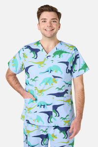 Scrubs With Love - Dino Pod Scrub Set - blue