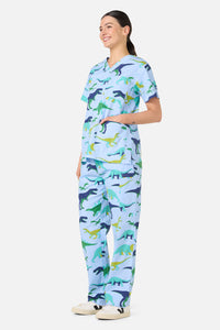 Scrubs With Love - Dino Pod Scrub Set - blue