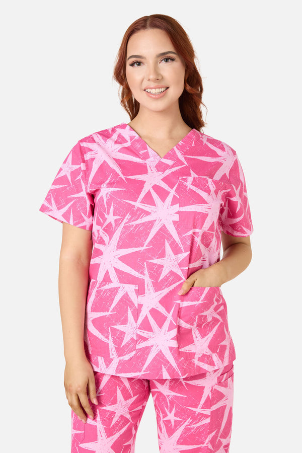 Scrubs With Love - Celestial Scrub Set - pink