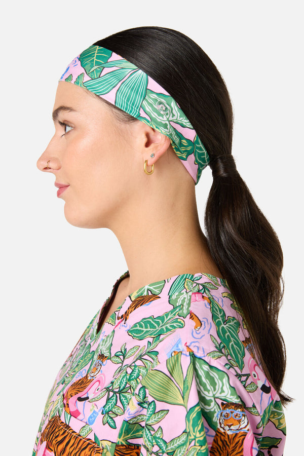 Scrubs With Love - Tiger Cocktail Party Headband - pink