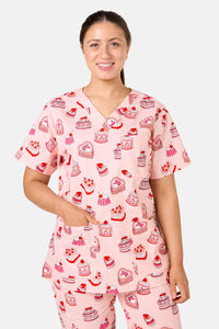 Scrubs With Love - Cake Party Scrub Set - pink