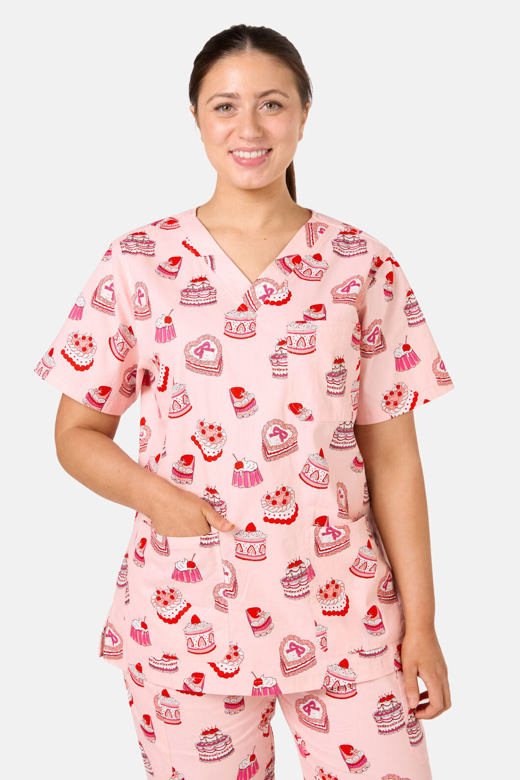 Scrubs With Love - Cake Party Scrub Set - pink