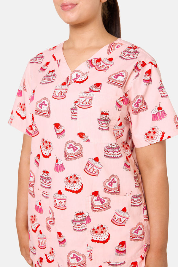 Scrubs With Love - Cake Party Scrub Set - pink